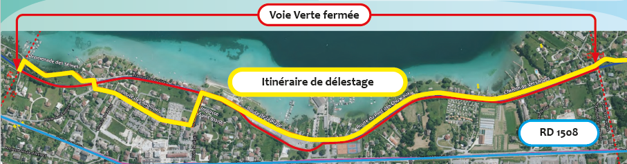 itineraire délestage tranche 2 voie verte